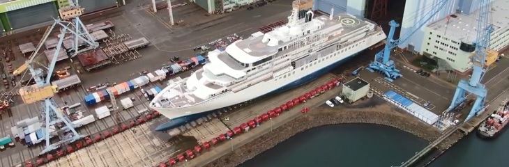 Αποτέλεσμα εικόνας για Crystal Endeavor rolled out at MV Werften in Stralsund, Germany