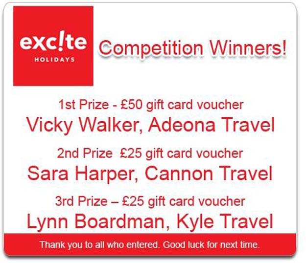 Excite Holidays Competition Winner