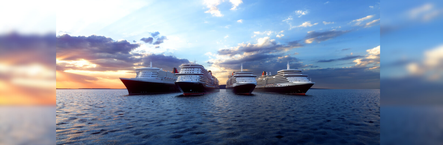 Image of the four Cunard ships.