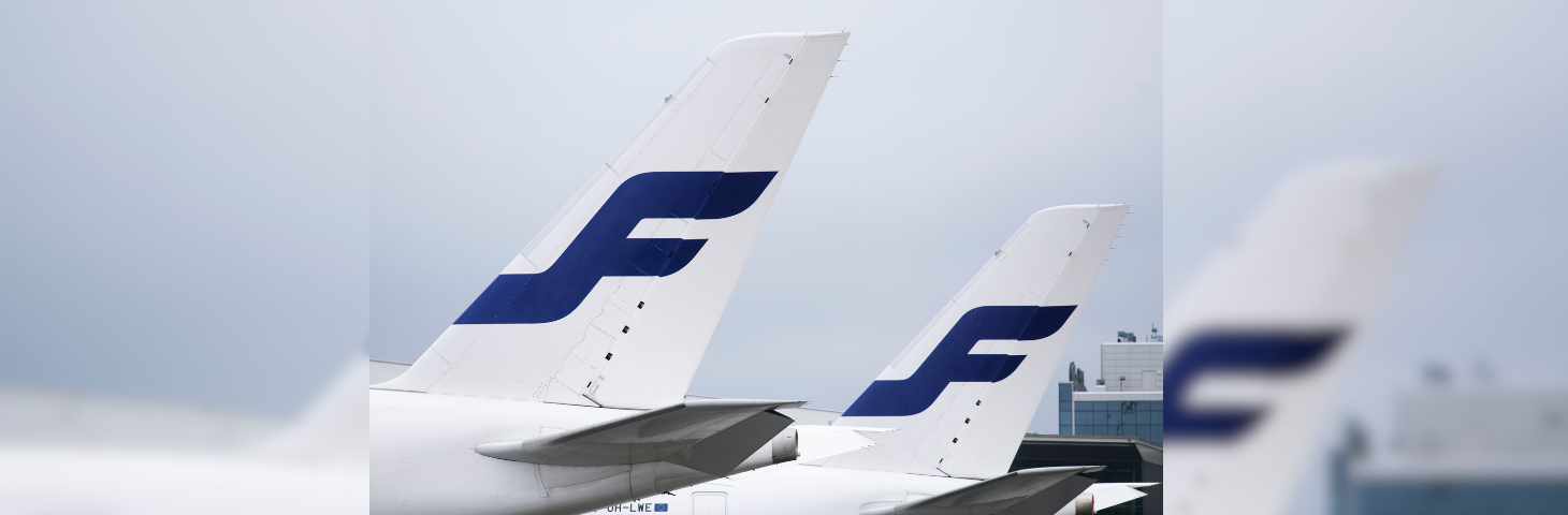 Image of two Finnair planes.