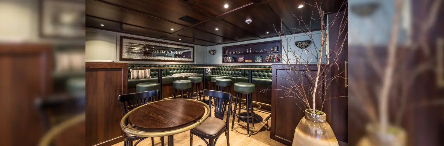 An image of the onboard McGeary's pub.