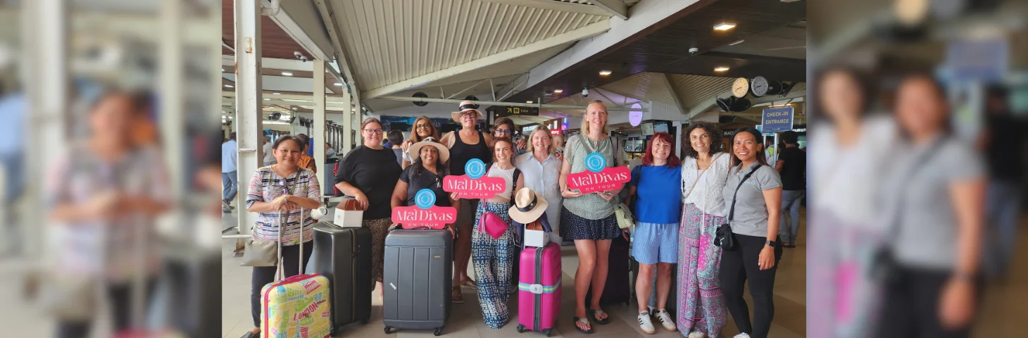 A group of operators and product managers on an Atmosphere Core fam trip in the Maldives.