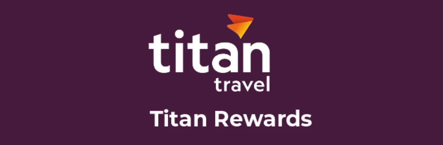 Titan Travel's Titan Rewards platform landing page.