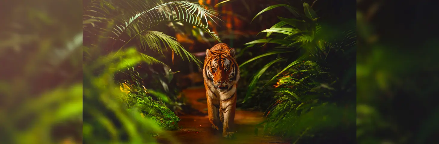 Image of a tiger in a forest