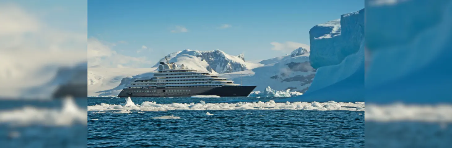 Image of Scenic Eclipse among icebergs