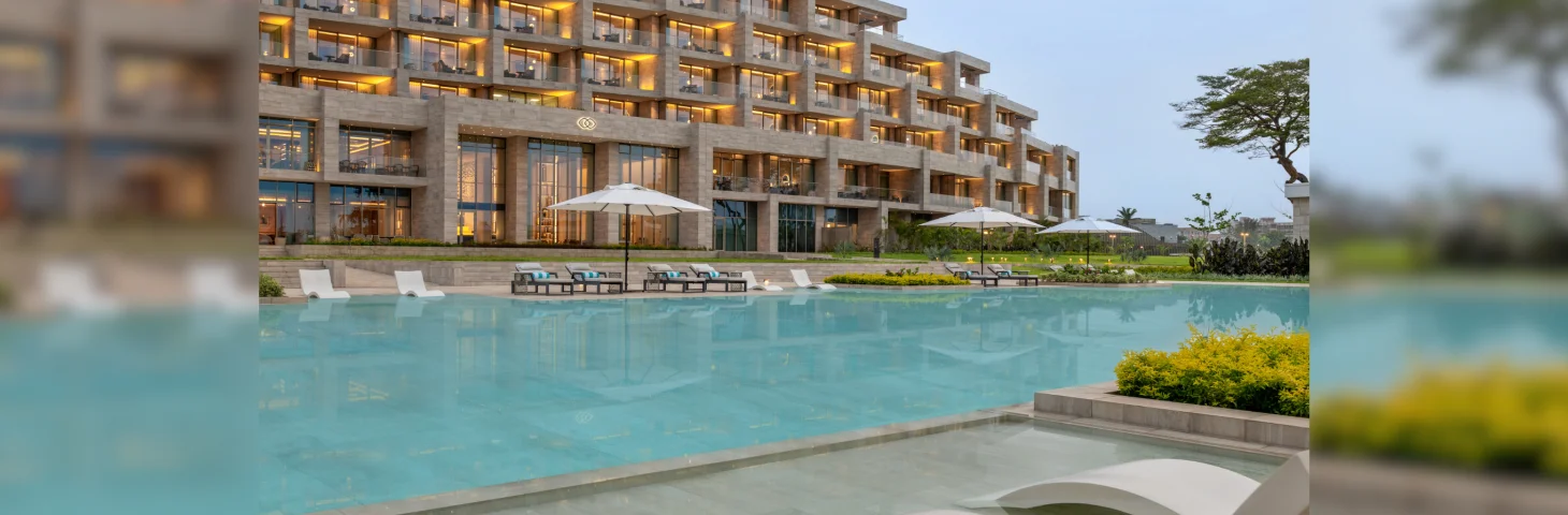 The outdoor pool area at Sofitel Cotonou Marina Hotel & Spa.