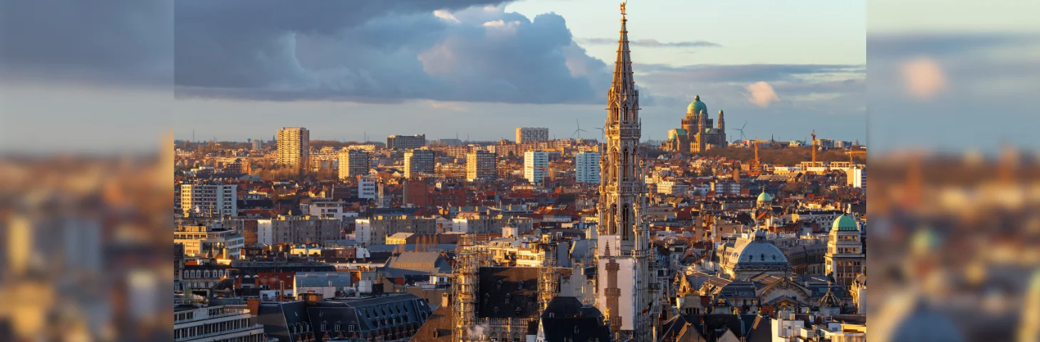 The Brussels skyline.