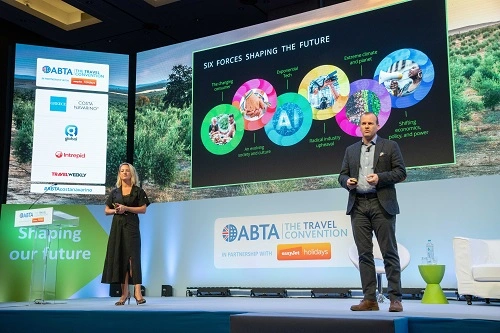 Deloitte representatives on stage at the ABTA Travel Convention 2024.