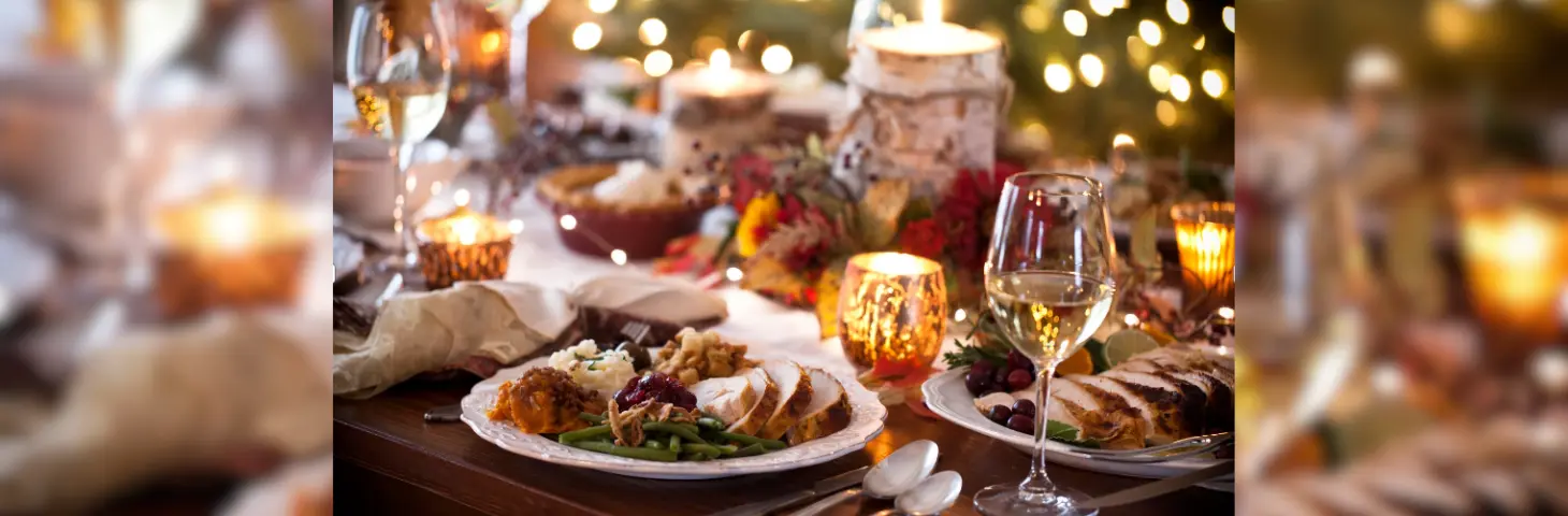 An image of a Christmas dinner