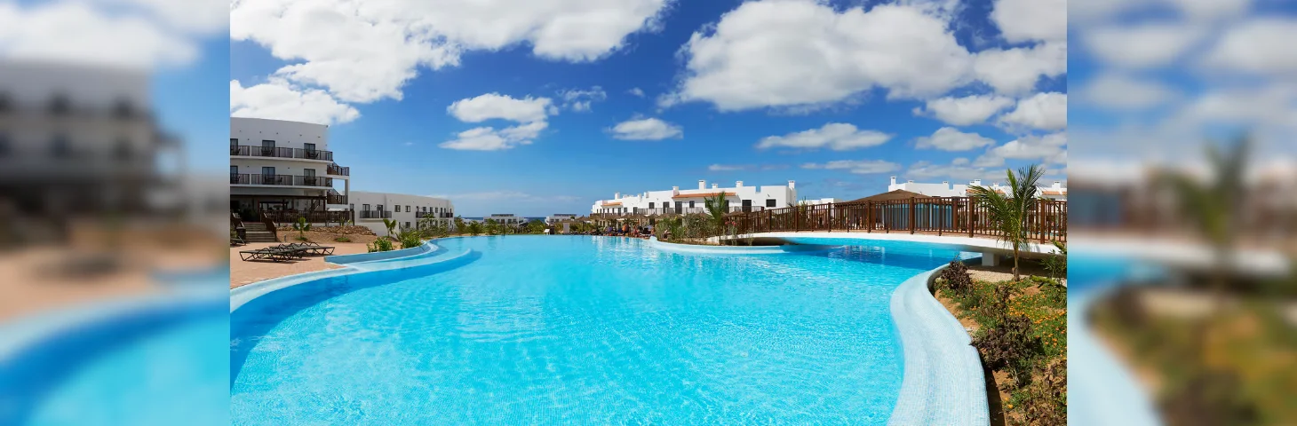 The pool area at Meliá Dunas Beach Resort & Spa - All Inclusive in Cape Verde.