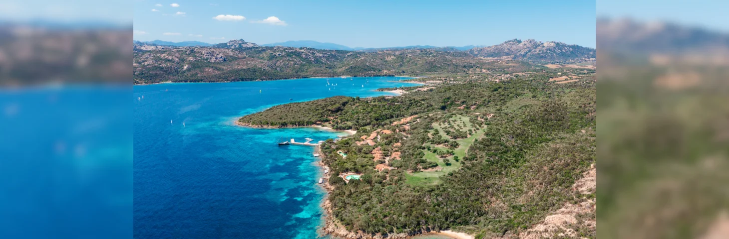 An aerial view of Hotel Capo d'Orso Golf & Spa, Italy.