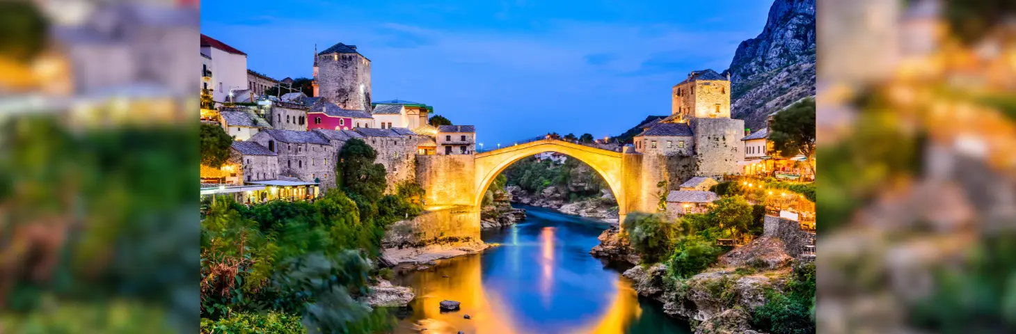 Image of a river and bridge in Bosnia and Herzegovina