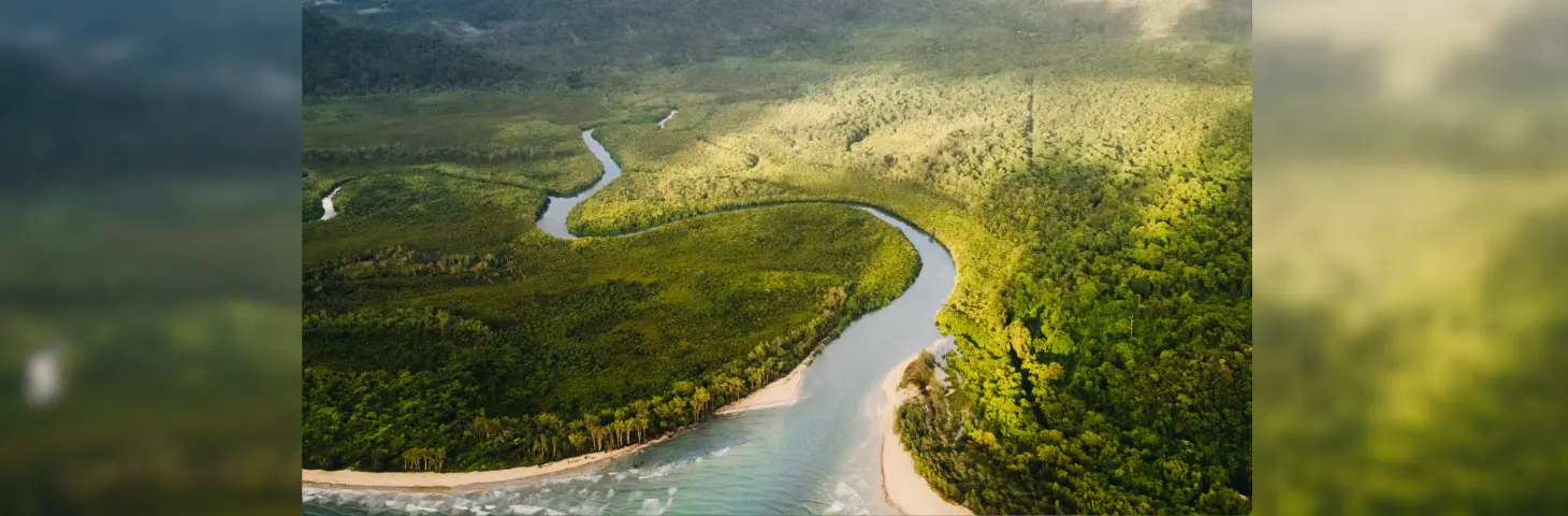 Image taken in Cairns of a winding river