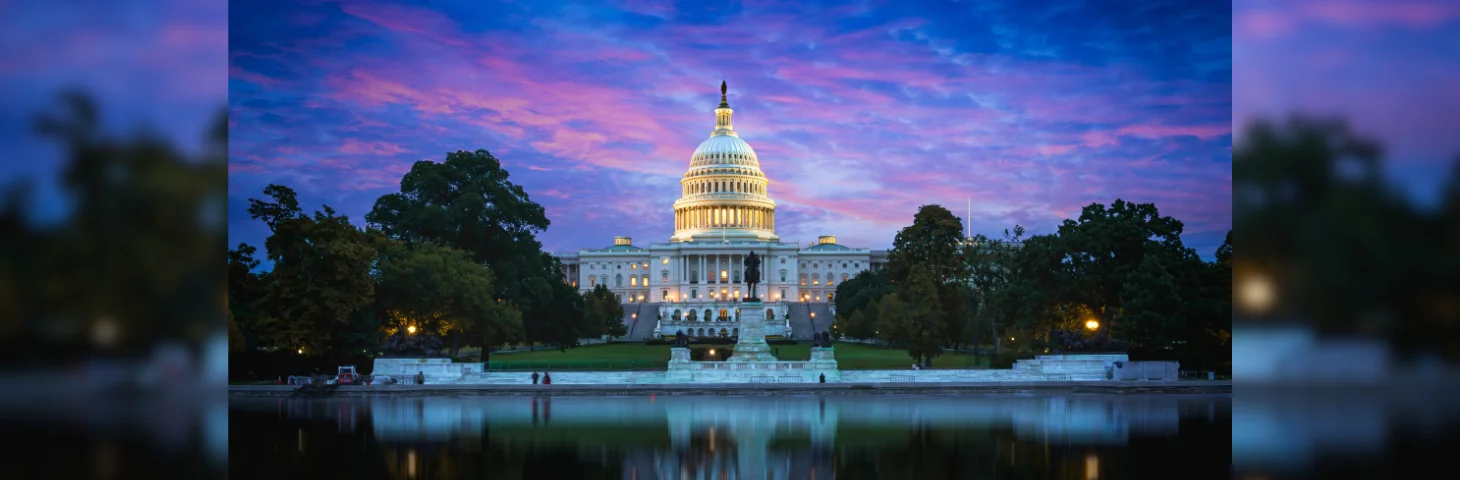 The Capitol building in Washington, DC. 