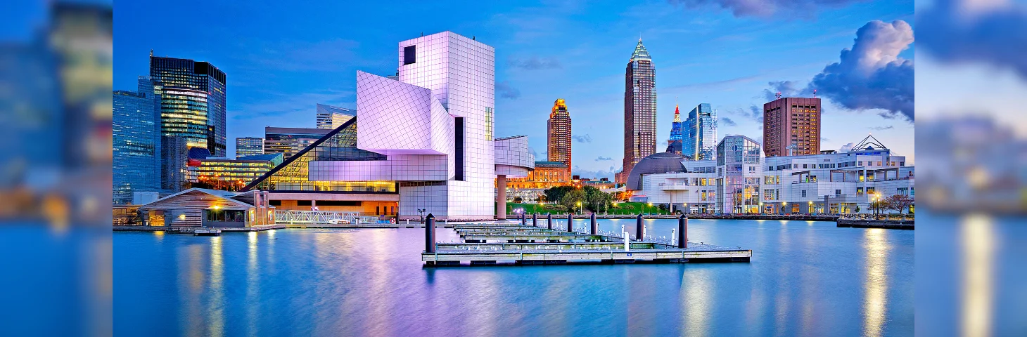 The Rock and Roll Hall of Fame in Cleveland, Ohio.