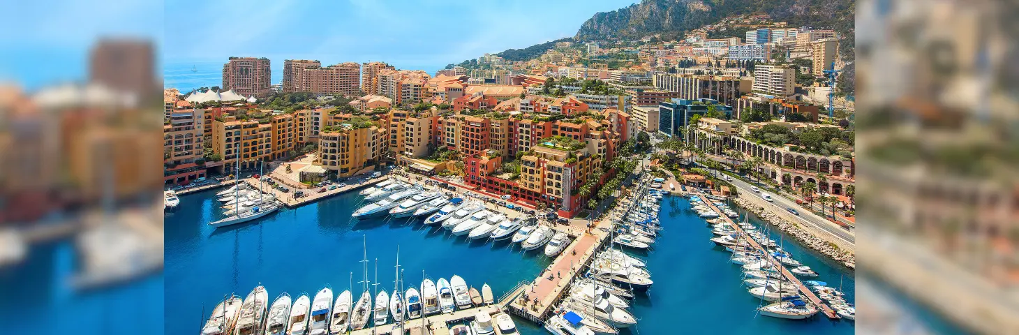 Aerial view on Monte Carlo harbour 