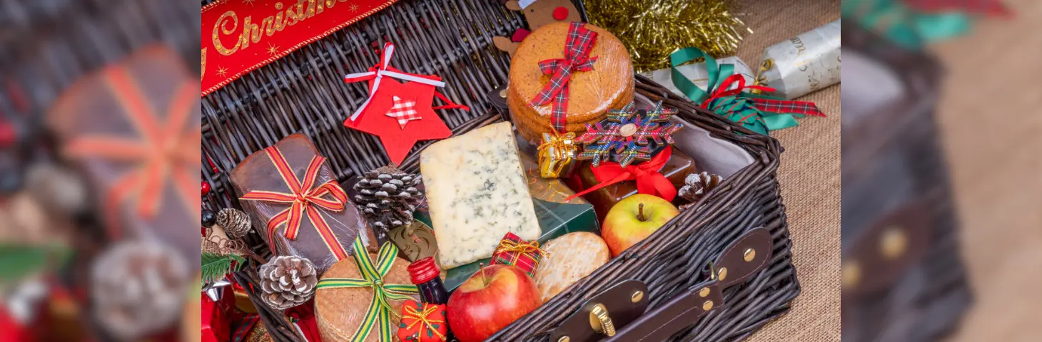Christmas hamper full of edible treats