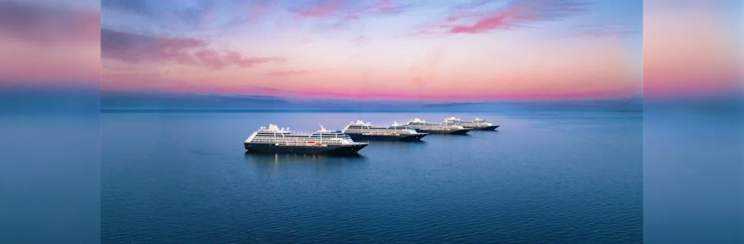 The Azamara fleet sailing in tandem.