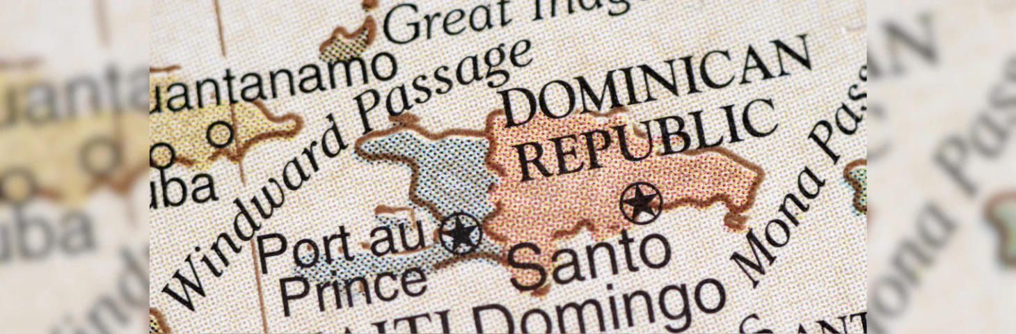 A map of the Dominican Republic.