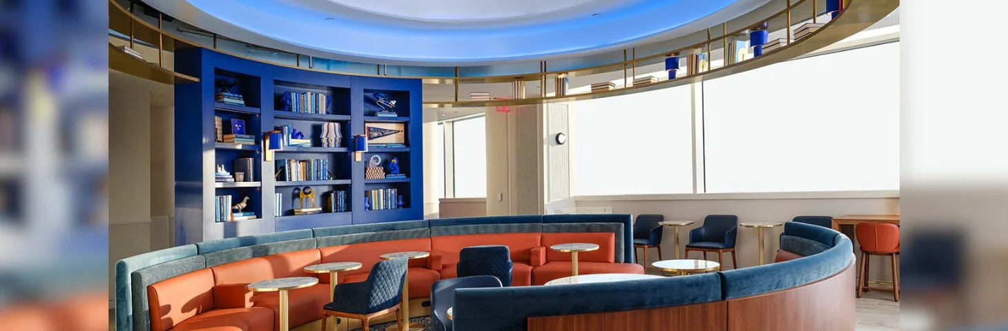 The BlueHouse lounge at the John F. Kennedy International Airport in New York.
