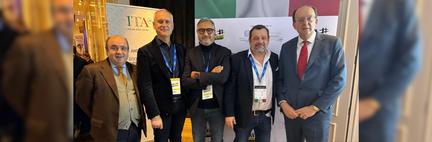 Francesco Bongarra - director of the Italian Institute of Cultural, Enzo Carella - CEO of life resort, Nicola Romanelli - founder of travel hashtag,  Gianni Leone - senior director at southall travel, Giovanni Sacchi  - director Italian trade association