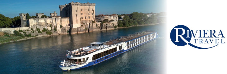 Riviera Travel river vessel sailing on the Rhone