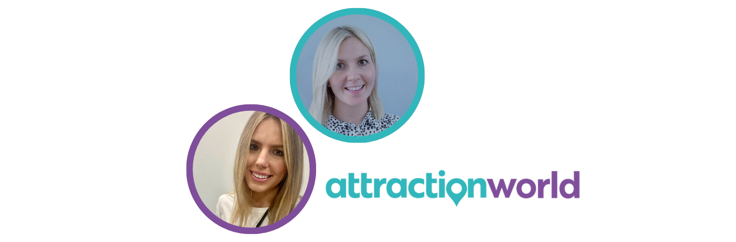 Kelly Hayres and Carly-Ann Moore headshots next to Attraction World logo.