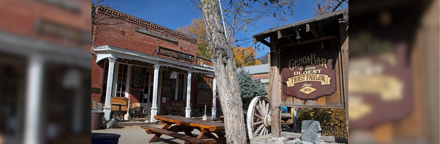 Genoa Bar, the oldest saloon in Nevada.