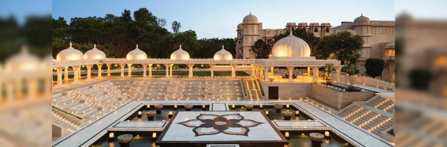 Amphitheater at the Wyndham Grand Udaipur Fatehsagar Lake.