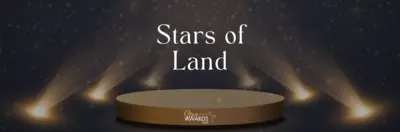 The Travel Bulletin Star Awards logo with a black and sparkly gold background.