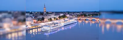 The exterior of Libourne in dock.