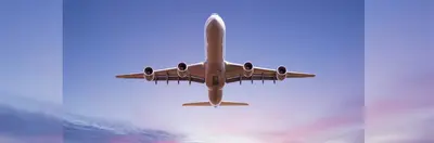Image of a plane flying overhead