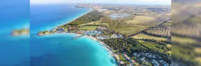 An aerial view of Sani Resort in Halkidiki, Greece.