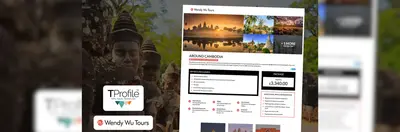 A rendering of the Wendy Wu page on the TProfile platform.