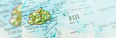 A map of Fiji.