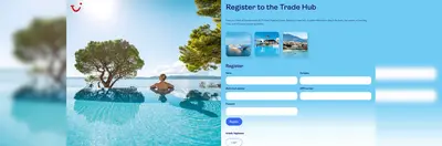 The landing page of TUI's new travel agent portal, TUITradeHub.