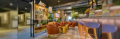 The bar at Vienna House Easy® By Wyndham, Augsburg, Germany.