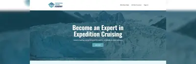 The landing page for Expedition Cruise Network's Expedition Cruise Academy.