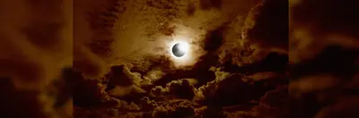 Image of a total eclipse in the sky
