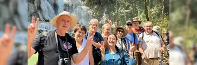 A group of tourists on a DTH Travel tour in Laos