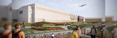An artist rendering of the new terminal at Leeds Bradford.