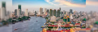 The Bangkok skyline.