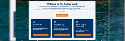 The landing page for The Riviera Vault on the Riviera Explorer platform.
