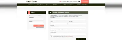 The login page for Jules Verne's new trade portal.