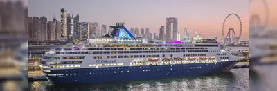 Celestyal Journey docked in Dubai.