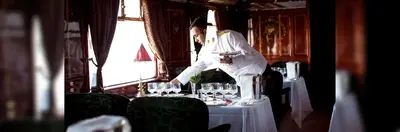 White-glove service inside a luxury carriage