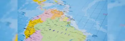Central America on the map