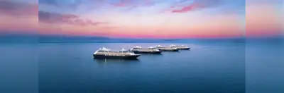 The Azamara fleet sailing in tandem.