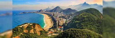 Copacabana Beach and Ipanema beach in Rio de Janeiro, Brazil