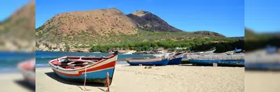 Tarrafal Beach, located on Santiago Island in Cape Verde.